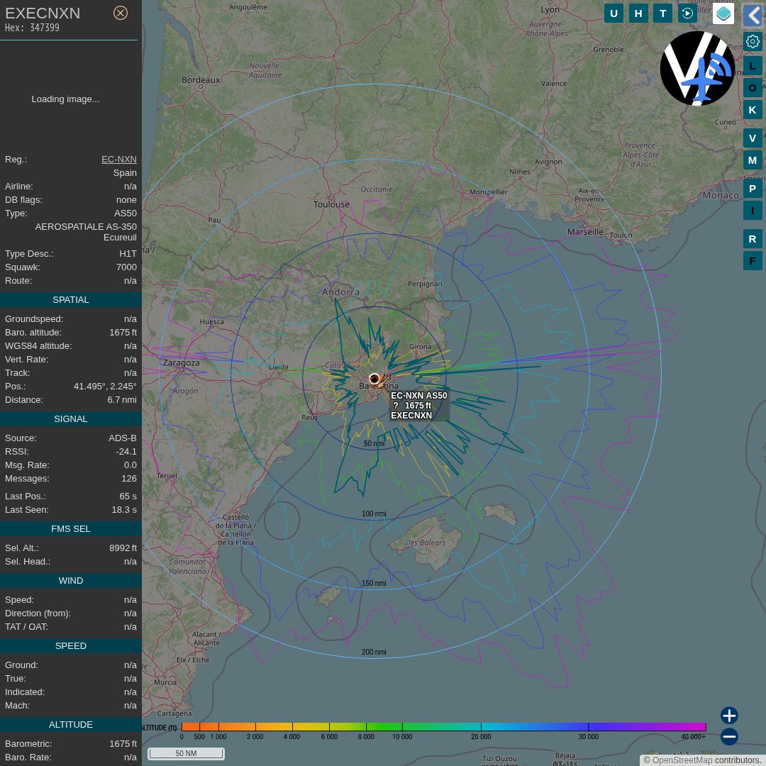 🔍 Notable flight spotted at Barcelona