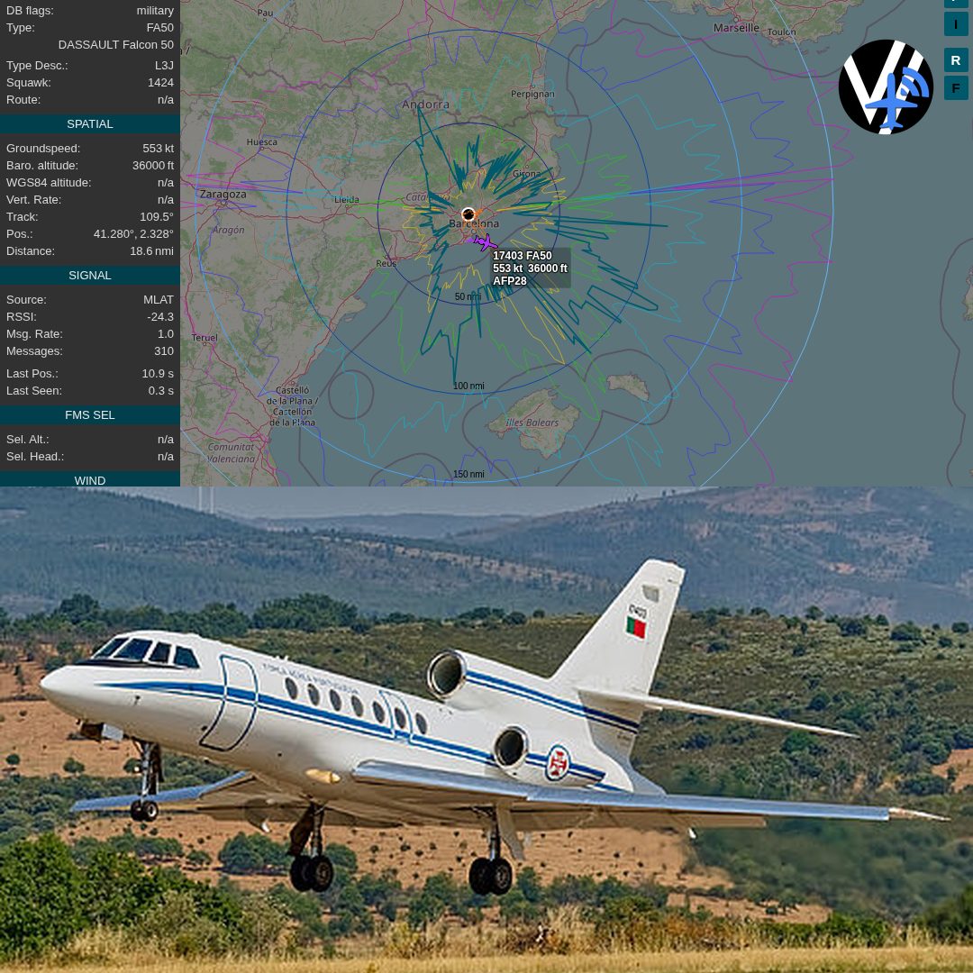⚡ Military spotting over Barcelona