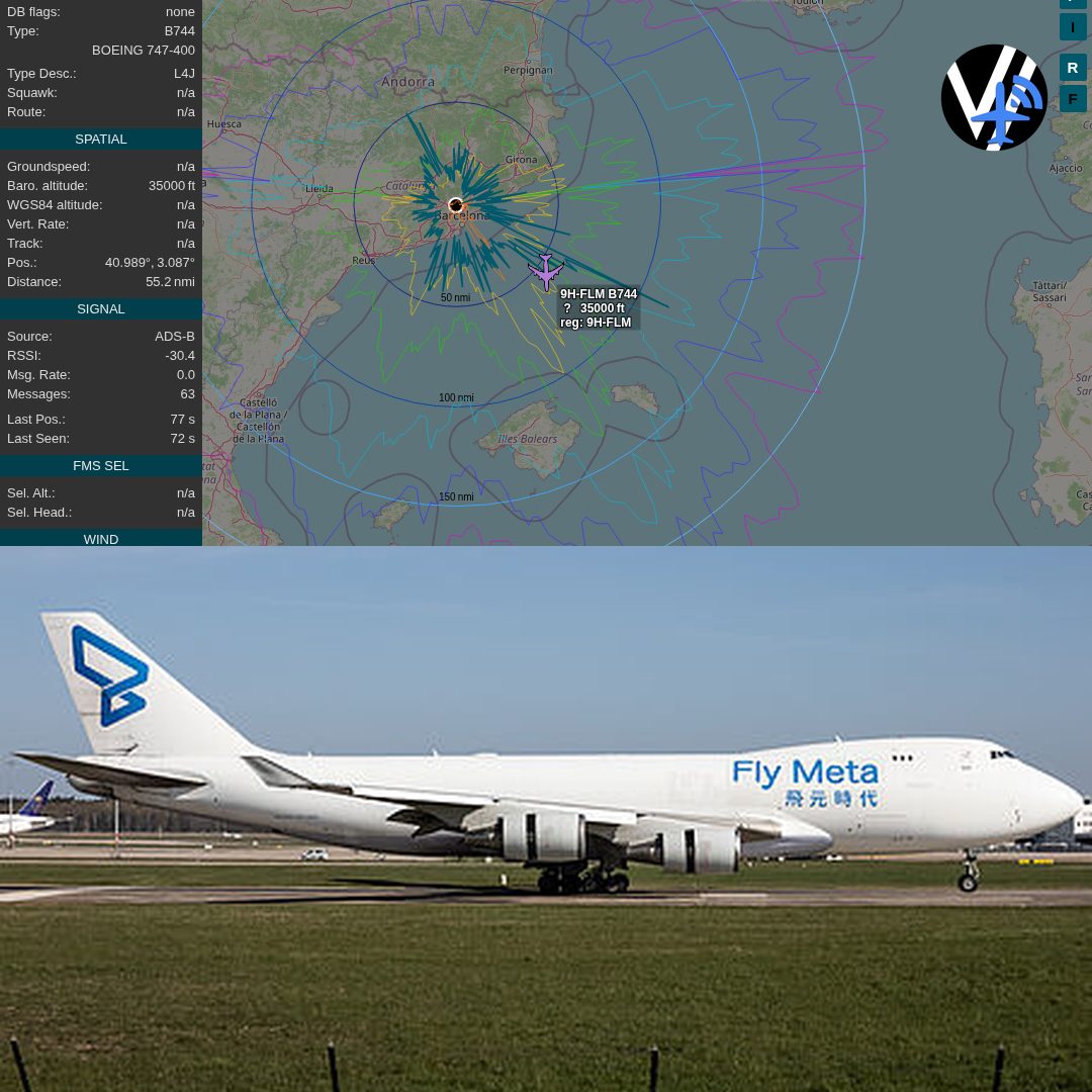✈️ Worth looking up for — rare sighting at BCN