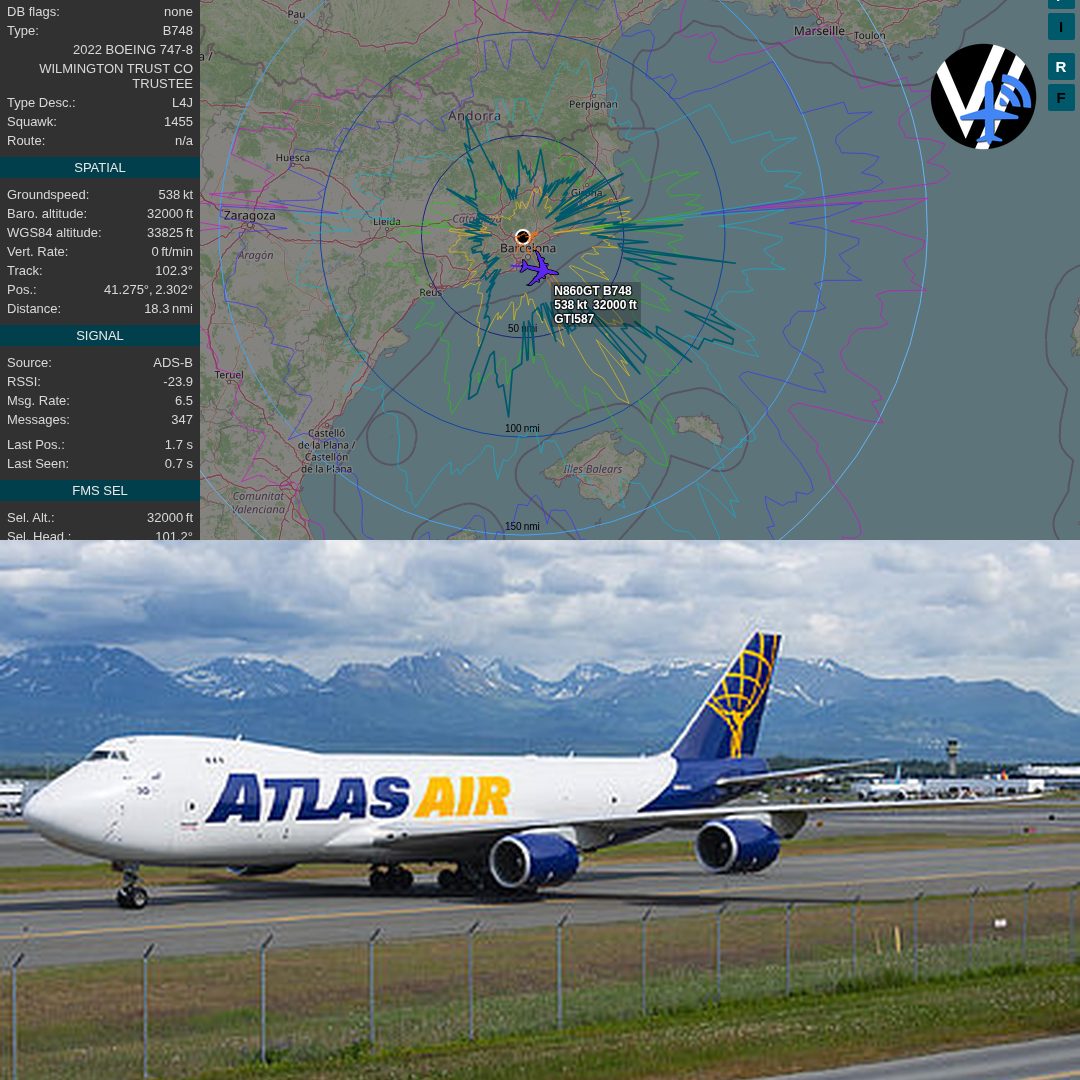 ✈️ Rare type on approach to LEBL