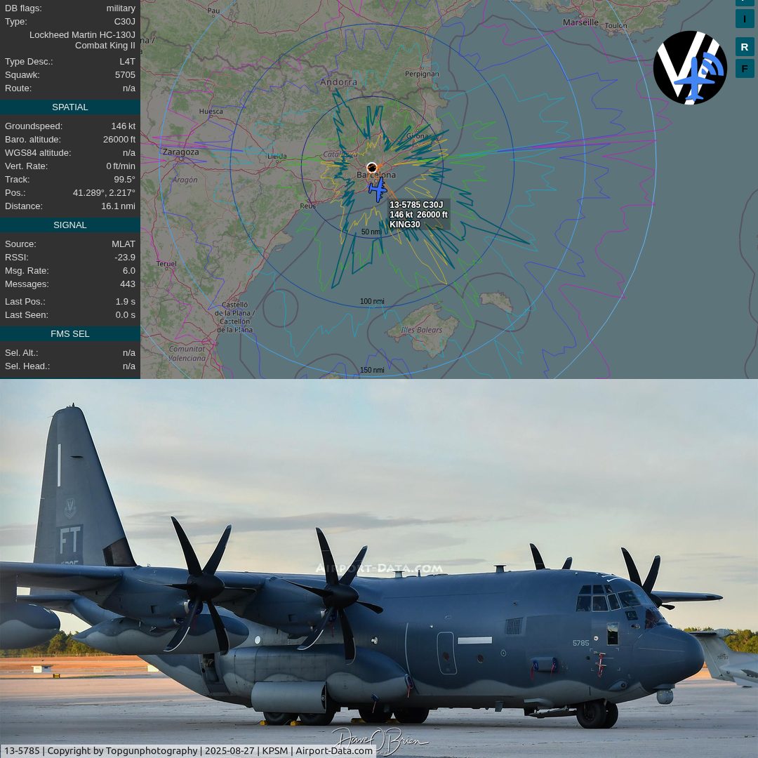⚡ Military spotting over Barcelona